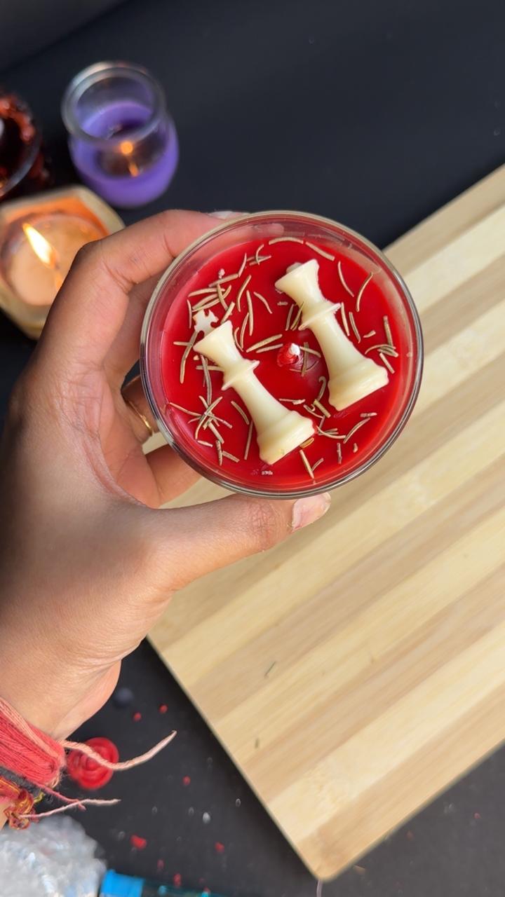 Royal Chess Romance Candle – Handmade Luxury Jar Candle