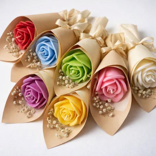 Forever Bloom Rose Bouquet Candle