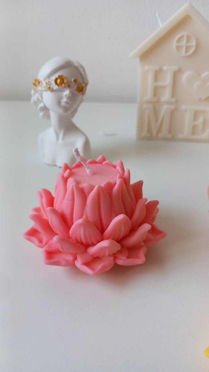 Elegant Lotus Blossom Soy Wax Candle