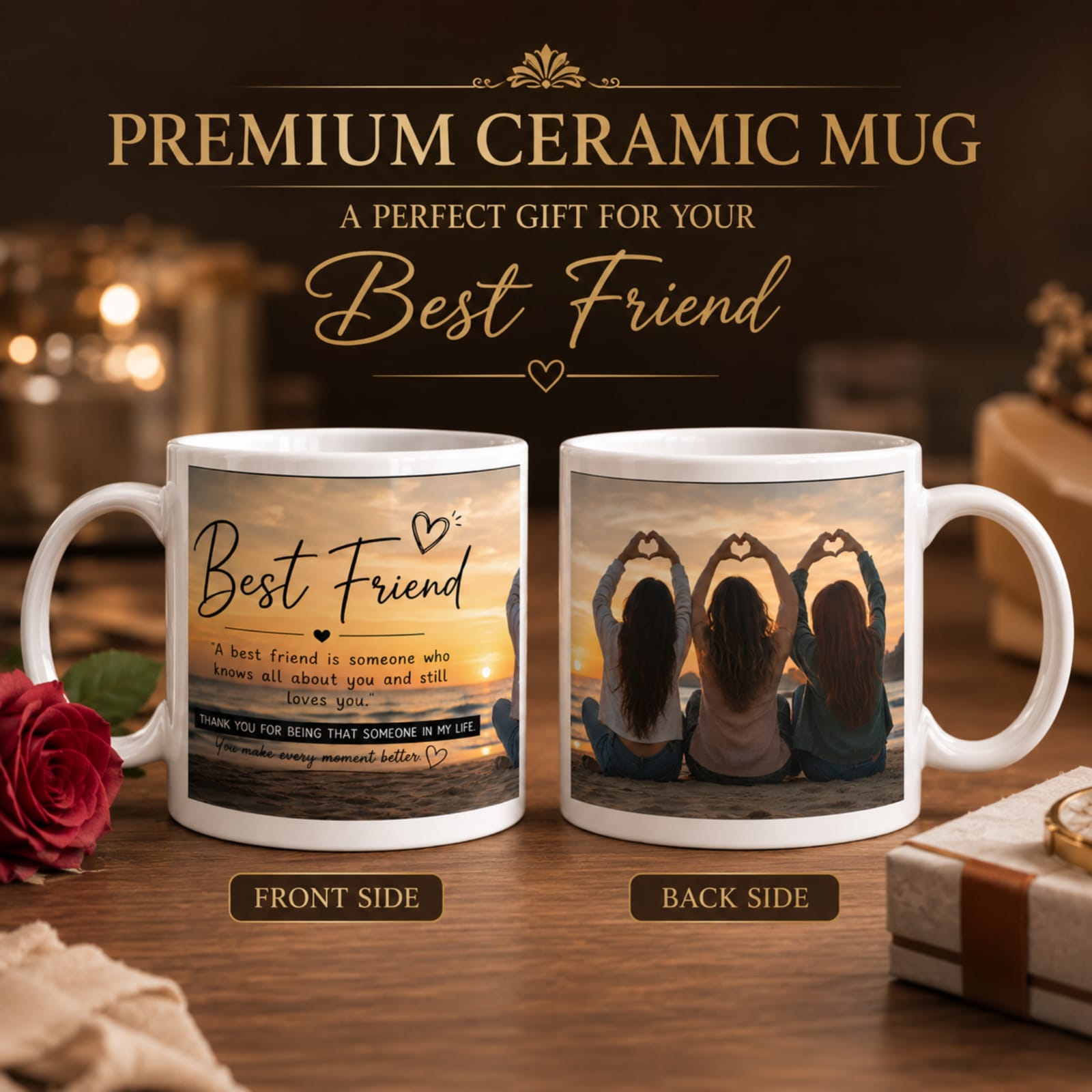 Best Friend Premium Ceramic Mug – Friendship Gift