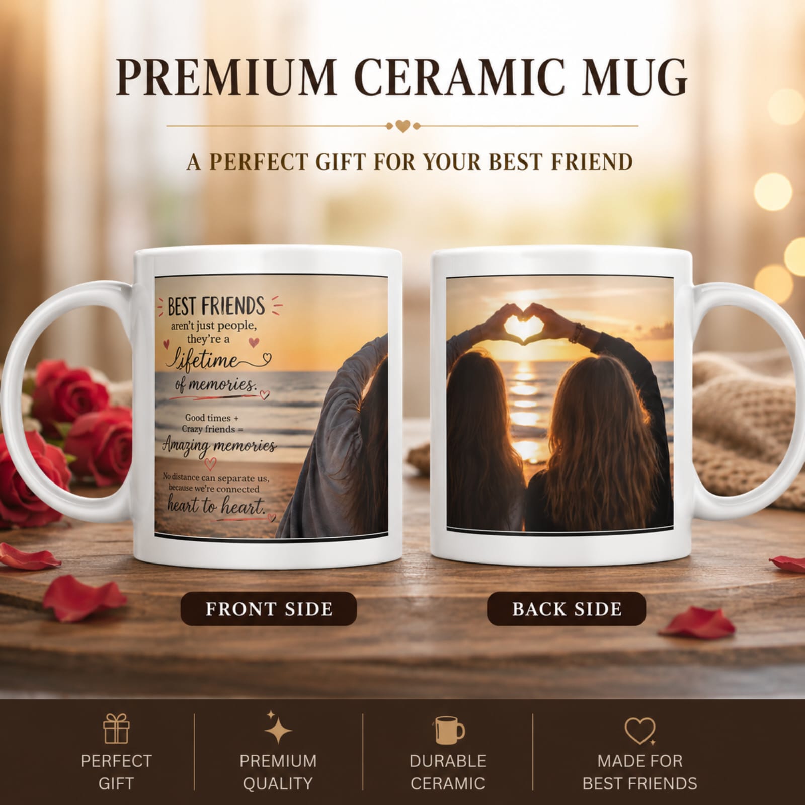 Best Friends Premium Ceramic Mug – Friendship Gift