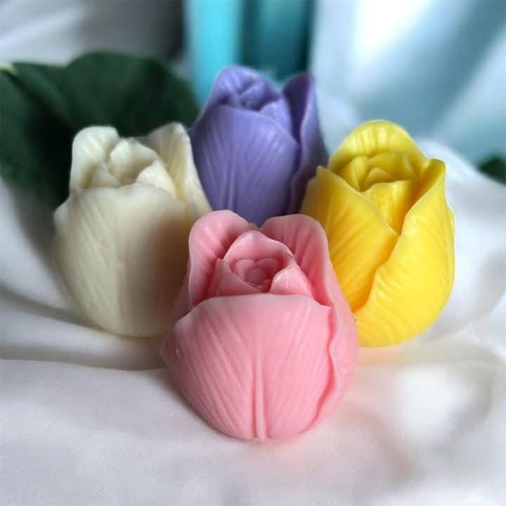 Handcrafted Tulip Flower Soy Wax Candle